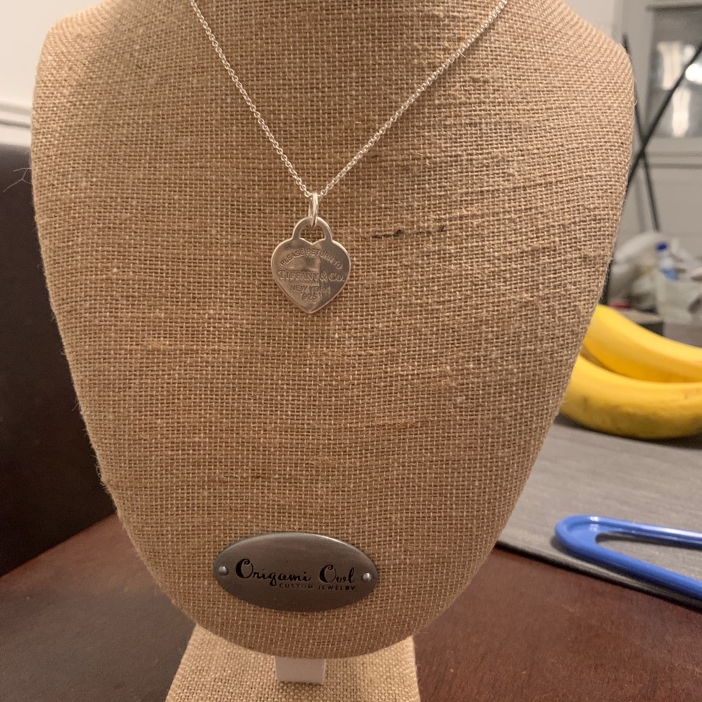 Tiffany&Co retired RTT MED heart tag w/loop, Elsa Peretti Tiffany neckl…